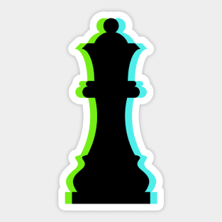 Trippy Queen Piece (Neon Green And Neon Blue) Sticker